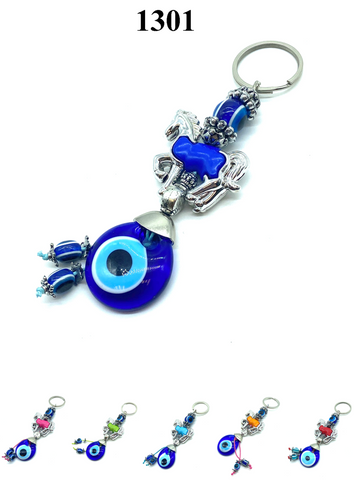 Turkish Evil Eye Horse Keychain #1301