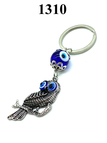 Evil Eye Key Chain - Owl on Branch #1310