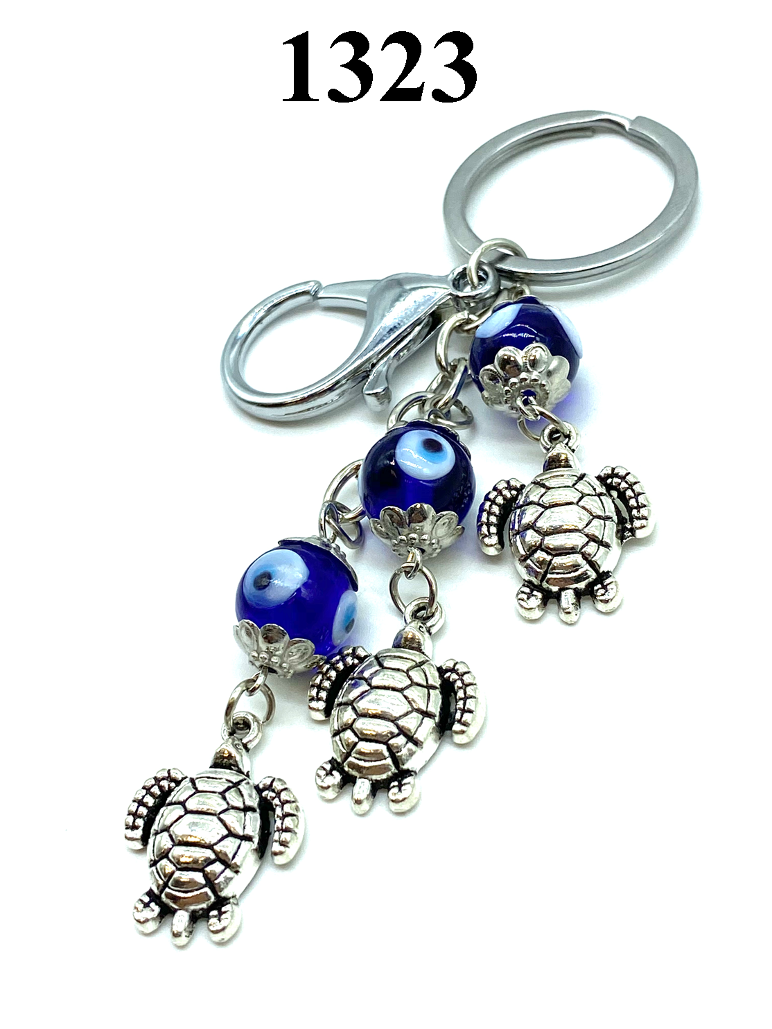 Evil Eye Glass with turtle key chain #1323