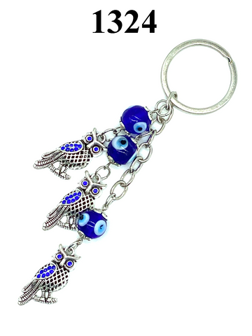 Evil Eye Owl Keychain  #1324