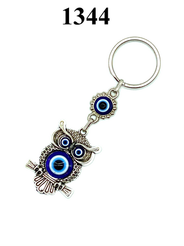 LuckyEye Owl Sitting on a Branch Key Chain  #1344