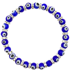 6mm Bead Classic Evil Eye  Bracelet  #2281-2285