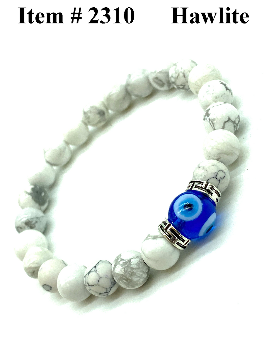 Evil Eye Hawlite Bracelet #2310 – LuckyEyeUSA