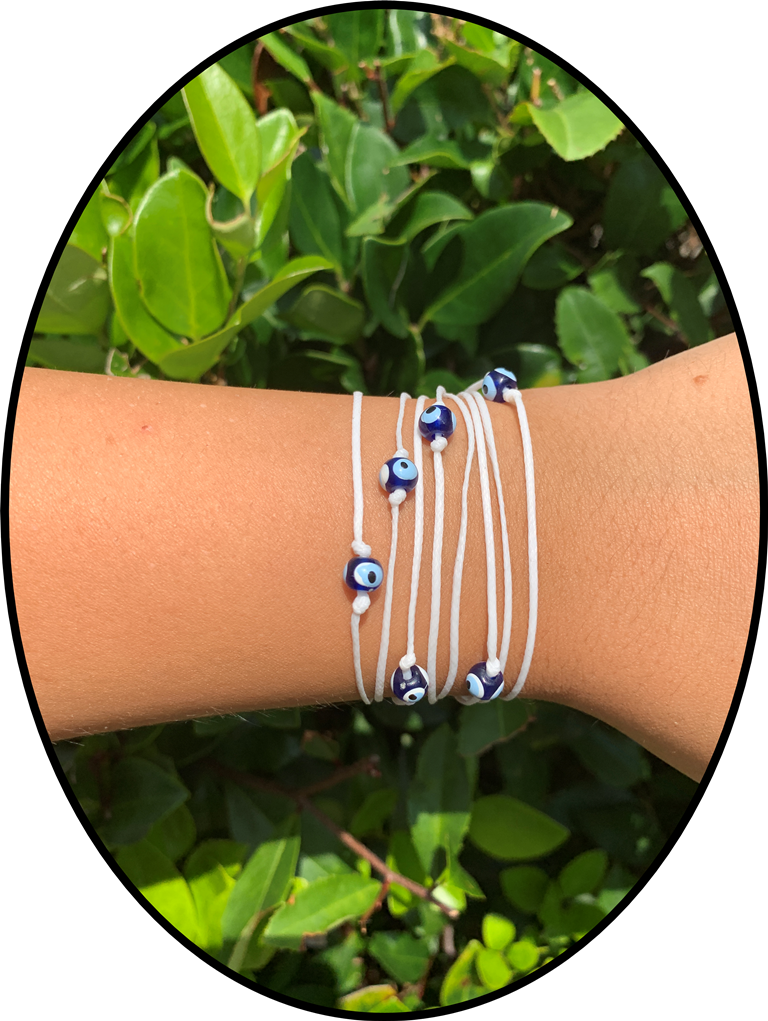 Rope Evil Eye Wrap Around Bracelet #2330