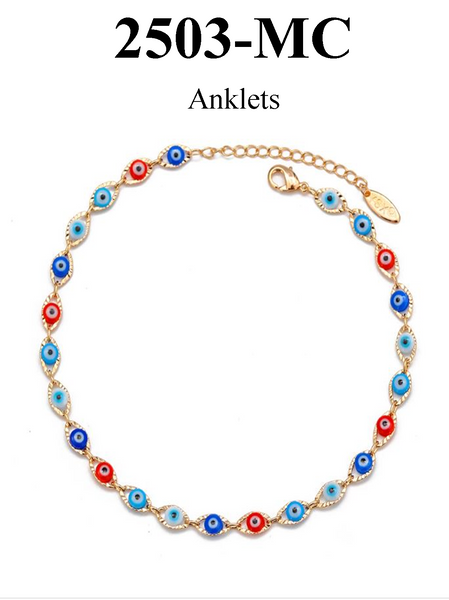 #2503 LuckyEye Gold Plated Anklet