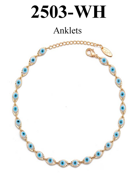 #2503 LuckyEye Gold Plated Anklet