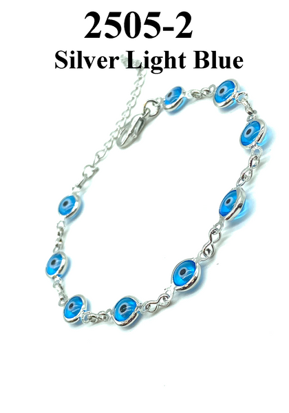 Evil Eye Gold and Silver Plated Bracelets #2505