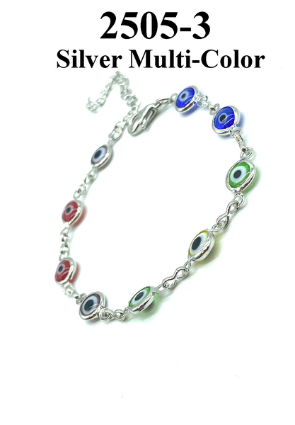 Evil Eye Gold and Silver Plated Bracelets #2505