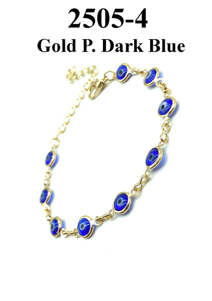 Evil Eye Gold and Silver Plated Bracelets #2505