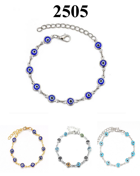 Evil Eye Gold and Silver Plated Bracelets #2505