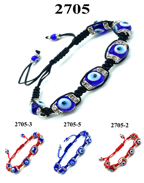 Evil Eye Braided Rope Bracelet #2705