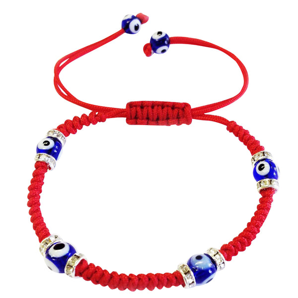6mm Small  Evil Eye Macrame Bracelet#2708