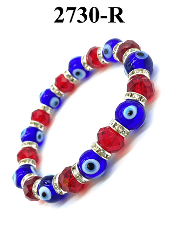 Glass Crystal Evil Eye bracelet #2730