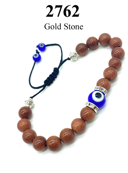Evil Eye Goldstone Adjustable LuckyEye Bracelet #2762