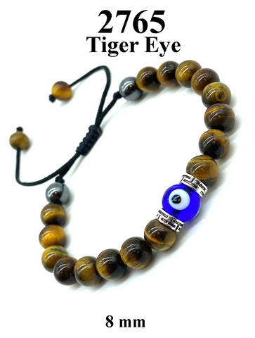Evil Eye Tiger Eye Adjustable LuckyEye Bracelet #2765