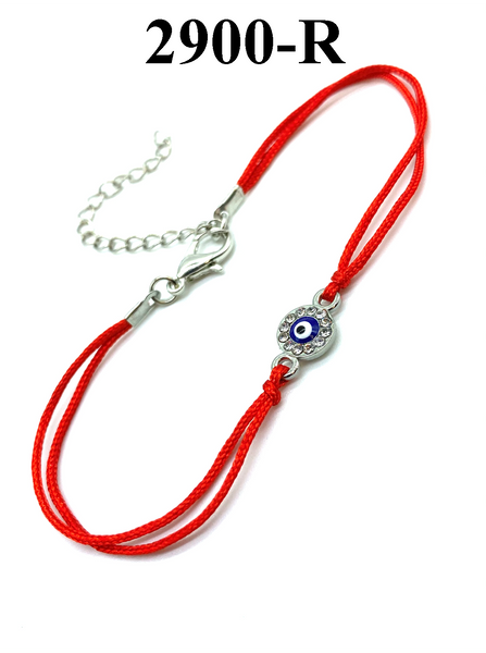 Evil Eye Bracelet Silver Round Charm #2900