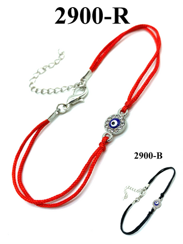 Evil Eye Bracelet Silver Round Charm #2900