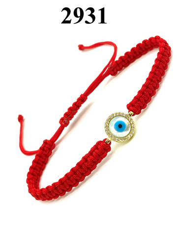 Evil Eye Mother of Perl Macrome  Bracelet #2931