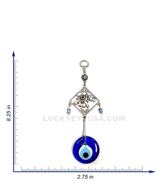 Evil Eye elephant and glass eye home accessory #5090