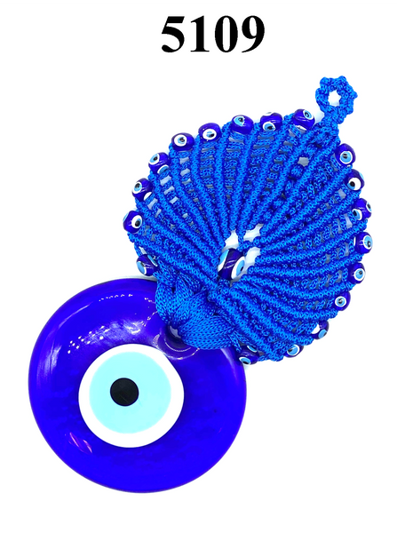 Lucky Eye Blue Crochet with Glass Eye 5109
