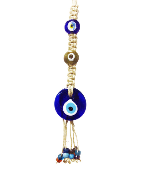 Evil Eye glass macrame home accessory #5150