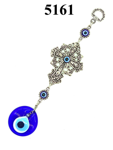 Evil Eye Cross Glass Eye Wall Decor #5161