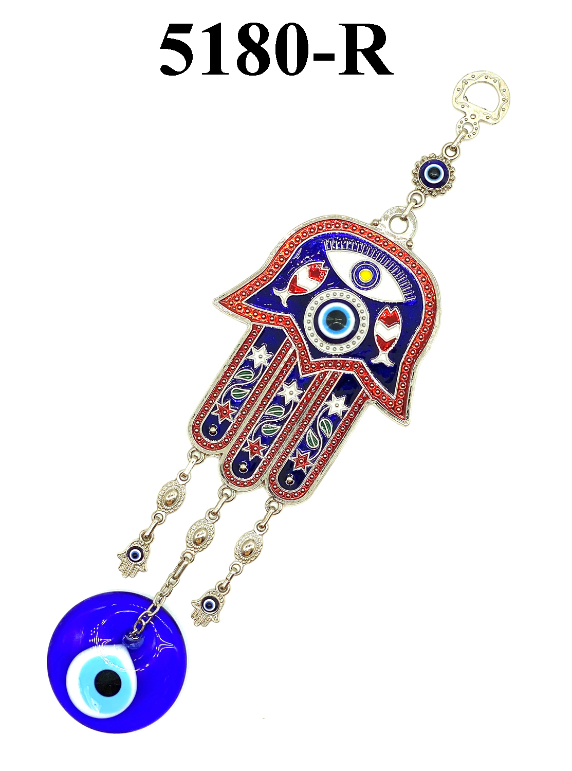 Evil Eye Hamsa and Glass Lucky Eye Talisman Home Decoration #5180-R