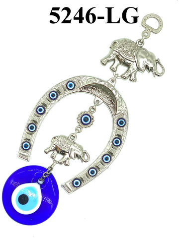 Evil Eye Horseshoe & Glass Evil Eye Wall Decor #5246
