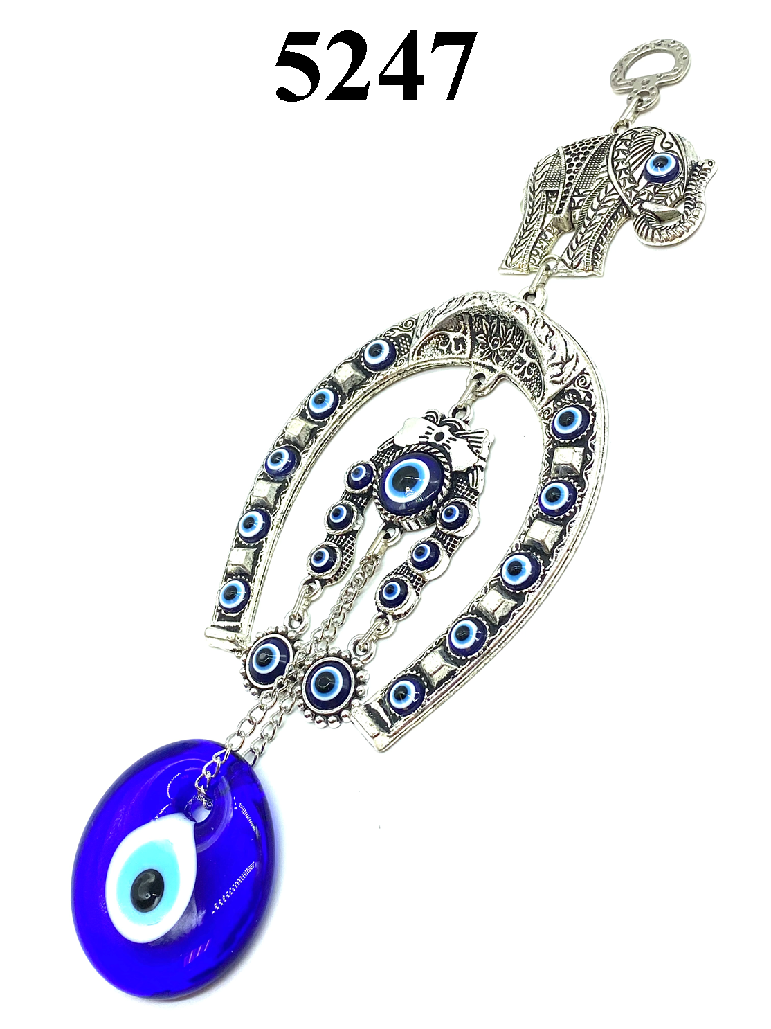Evil Eye Horseshoe & Glass Evil Eye Wall Decor #5247