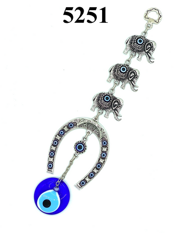 Elephant Evil Eye Horseshoe  Lucky Eye Wall Decoration #5251