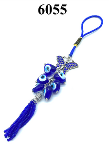 Evil Eye & Crystal Butterfly Car Hanging Accessory #6055
