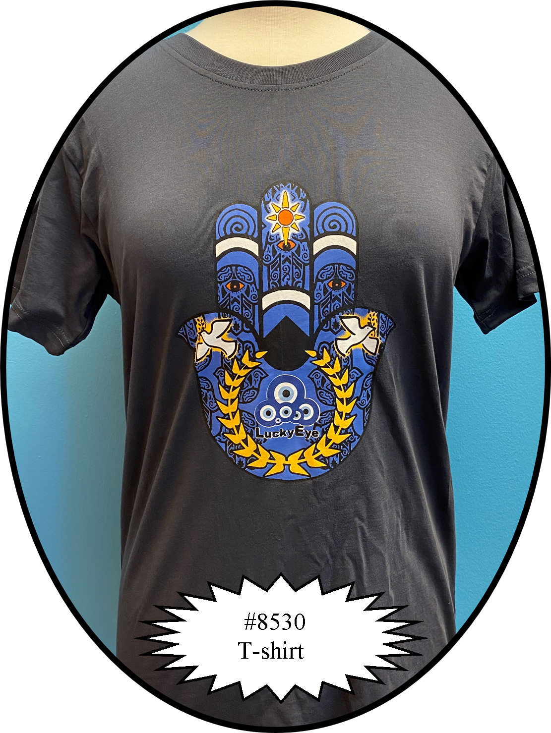 Lucky Eye Hamsa T  #8530