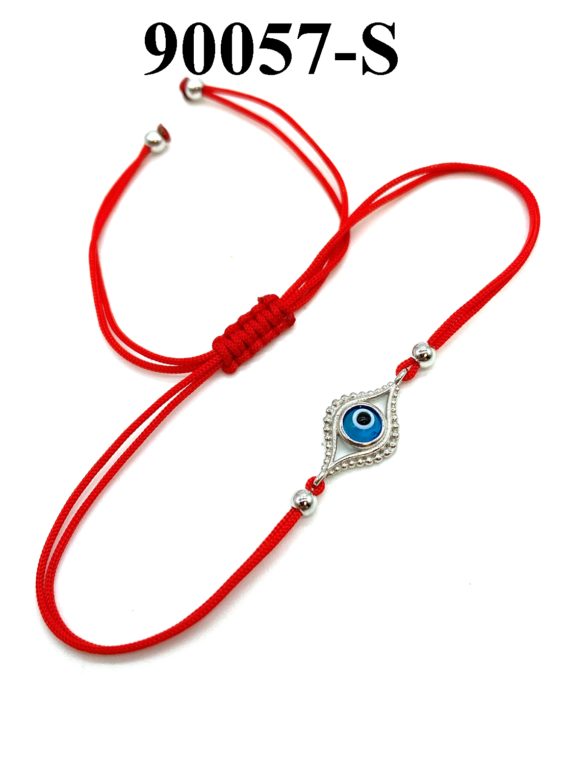 925 Sterling Silver  Red String Bracelet #90057