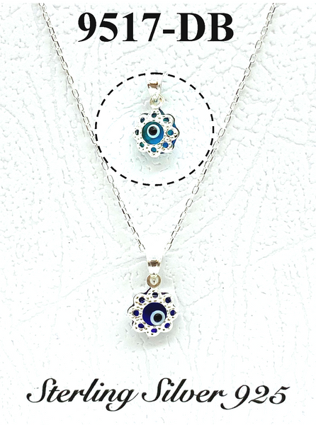 925 Evil Eye Sterling Silver Necklace #9517