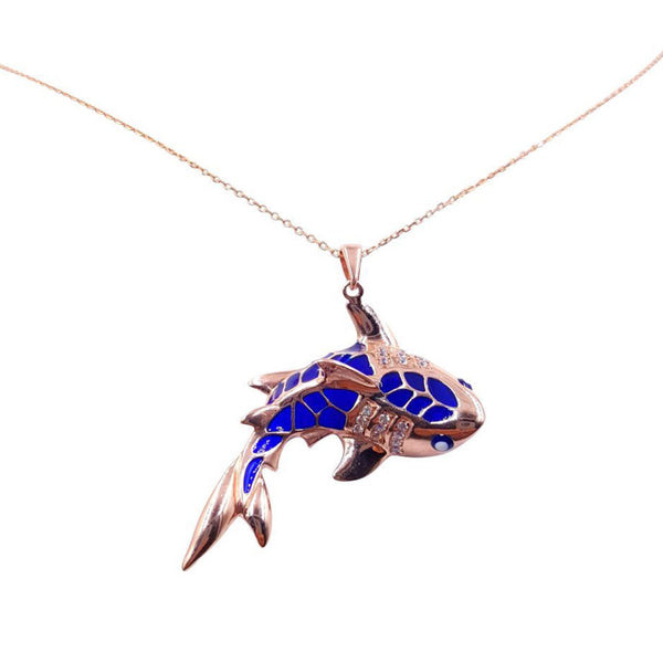 925  Sterling Silver Shark Necklace & Pendant #9678