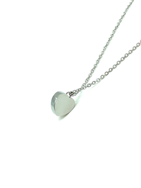 Evil Eye Stainles steel Hearts Mother of pearl Necklace #3023