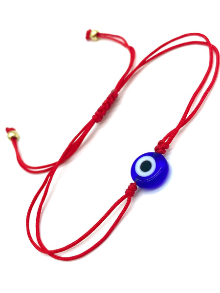 LuckyEye Round Bead on Red Rope Bracelet #2912