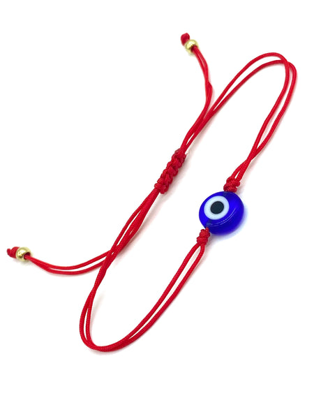 LuckyEye Round Bead on Red Rope Bracelet #2912