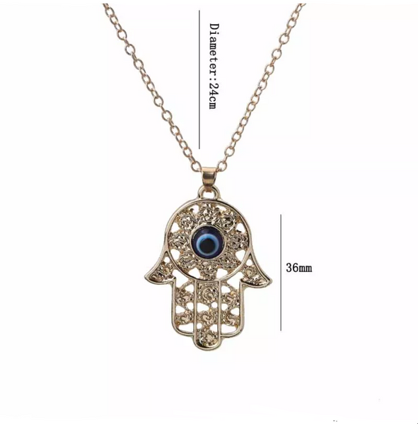 Lucky Eye Hamsa Necklaces #3029