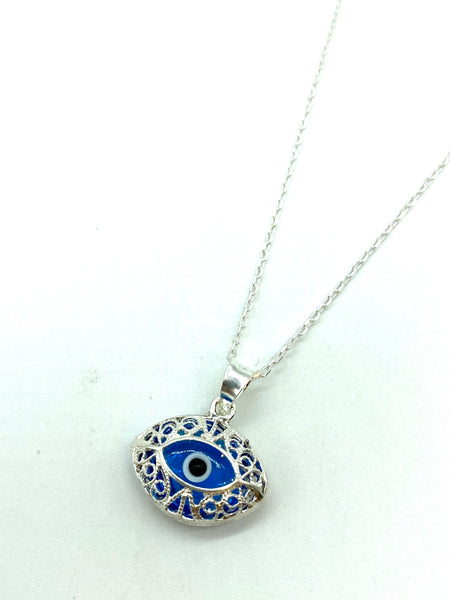 925 Evil Eye Sterling Silver Necklace #9503