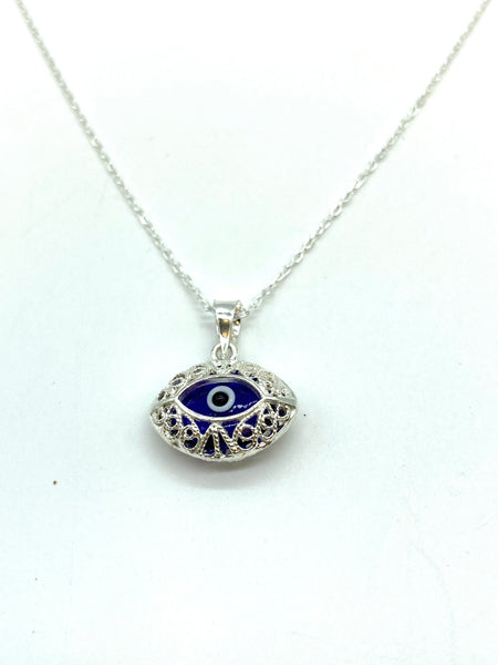 925 Evil Eye Sterling Silver Necklace #9503