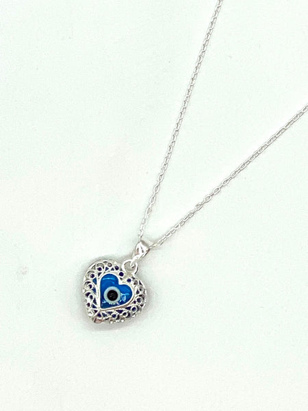 925 Evil Eye Sterling Silver Necklace #9510