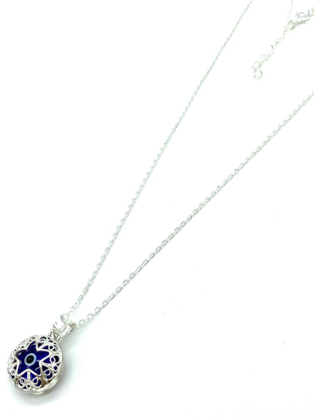 925 Evil Eye Sterling Silver Necklace #9512