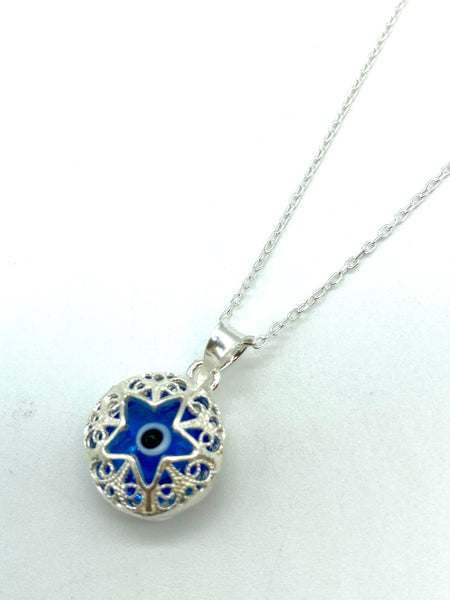 925 Evil Eye Sterling Silver Necklace #9512