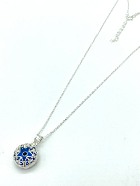 925 Evil Eye Sterling Silver Necklace #9512