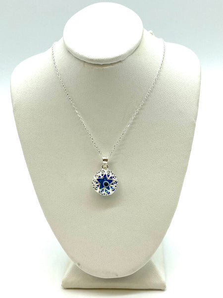 925 Evil Eye Sterling Silver Necklace #9512