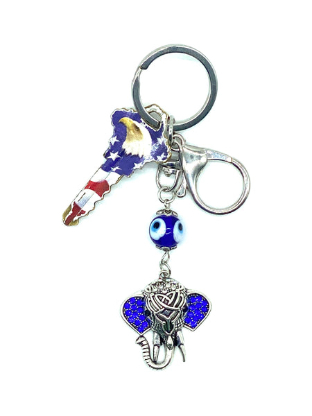 Evil Eye Elephant Key chain #1028