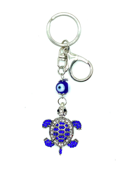 Evil Eye glass with Turtle Key Chain   #1322
