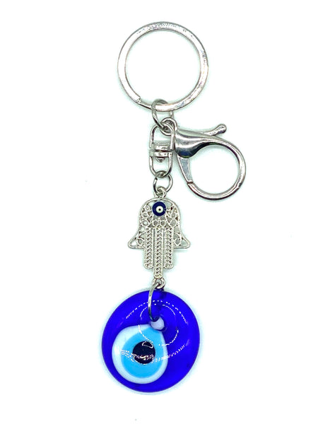 Lucky Hamsa Keychain Evil Eye Keyring #1022