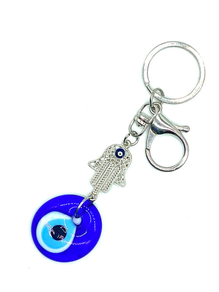 Lucky Hamsa Keychain Evil Eye Keyring #1022